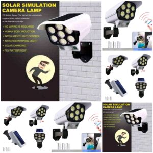 لمبات انارة للشوارع والاحواش والمزارع بشكل كاميرا مراقبة simulation camera light