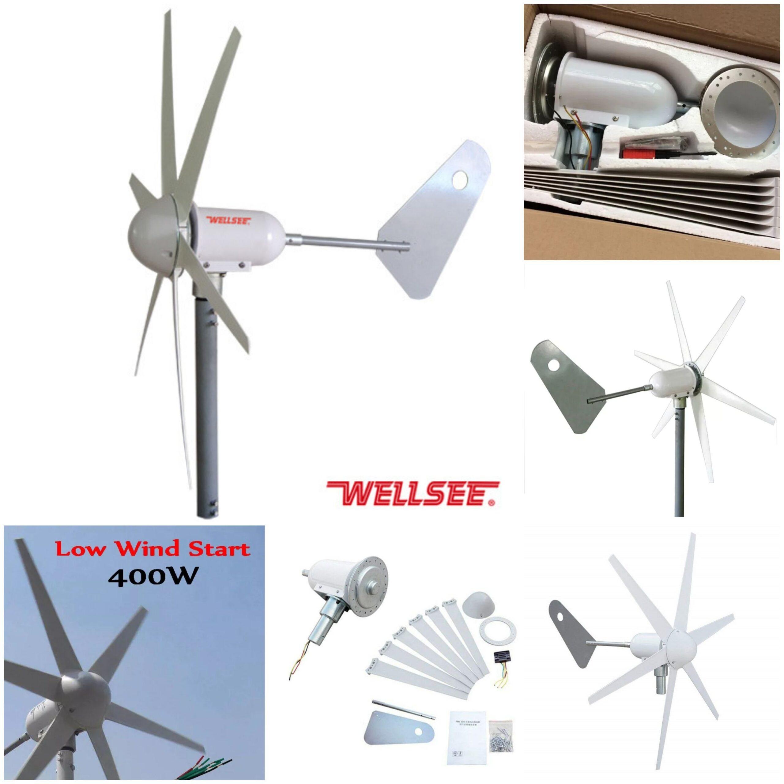 توربينات توليد طاقة بالرياح 400 وات 12/24 فولت 6 ريش Turbine 400w الاصلي - الصورة 2