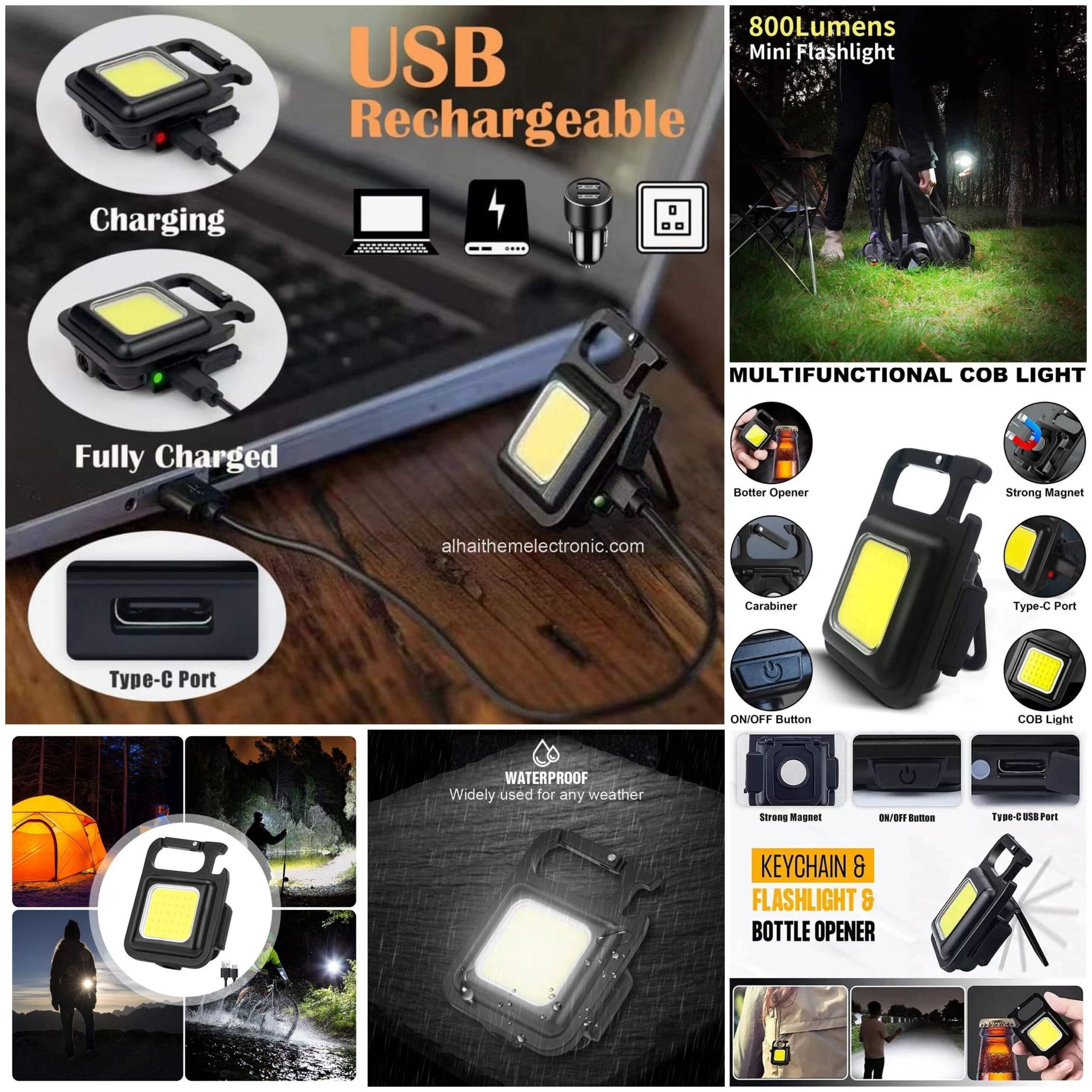 ميدالية مع كشاف متعدد الاستخدام قابل للشحن Rechargeable Torch