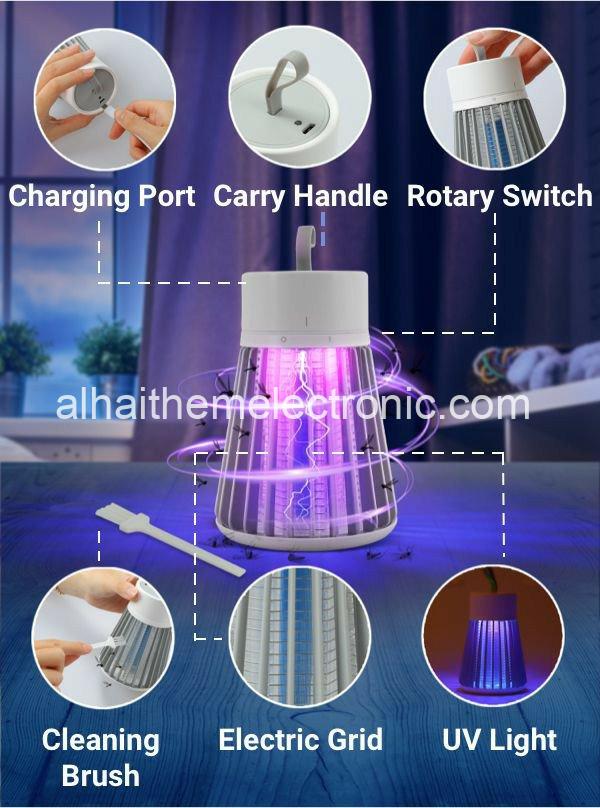 لمبة ابجورة صاعق بعوض قابلة للشحن Mosquito Killer lamp - الصورة 2