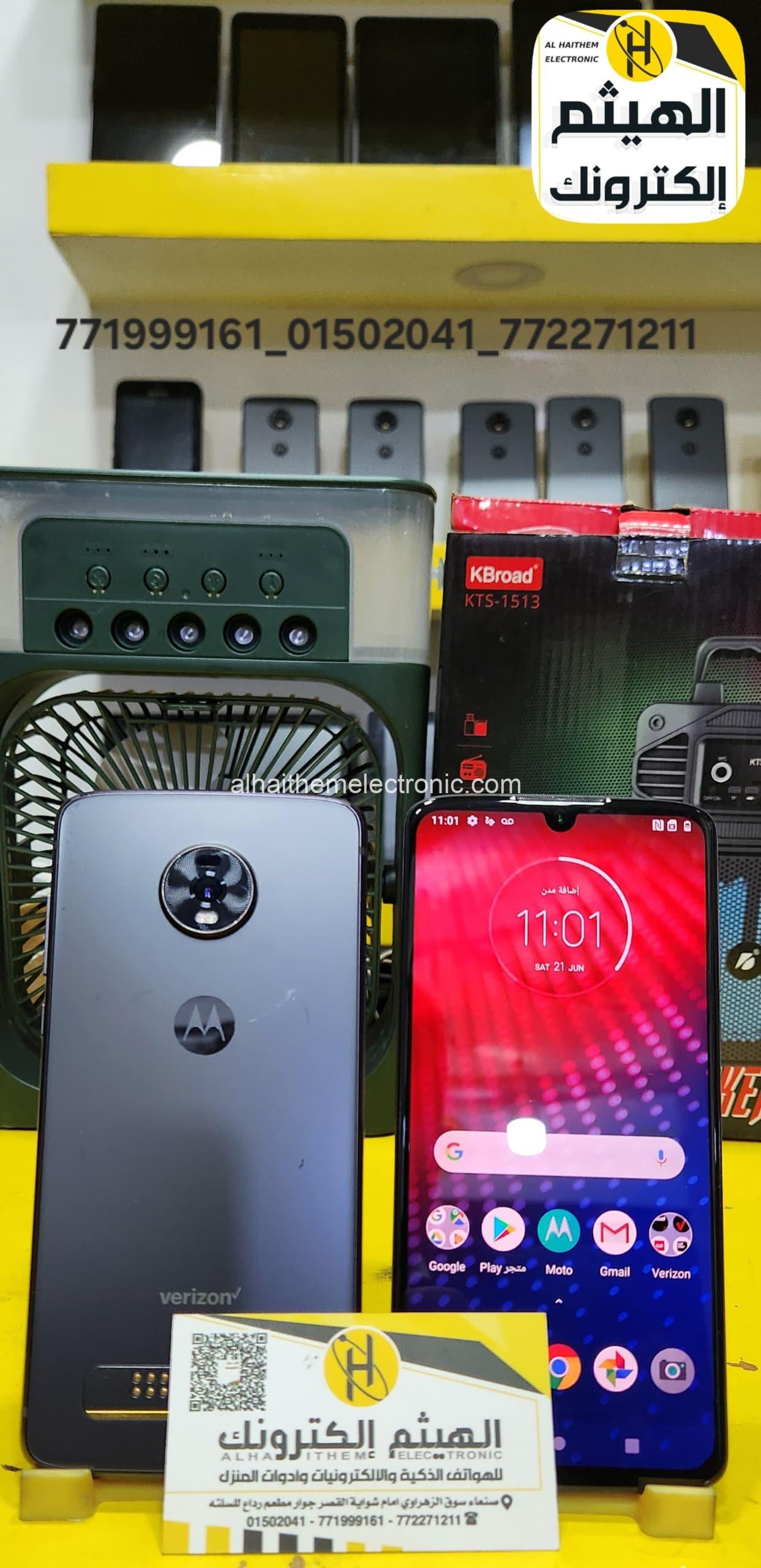 موتورولا Motorola moto z4 128GB نظامين مع هديه مروحه usb
